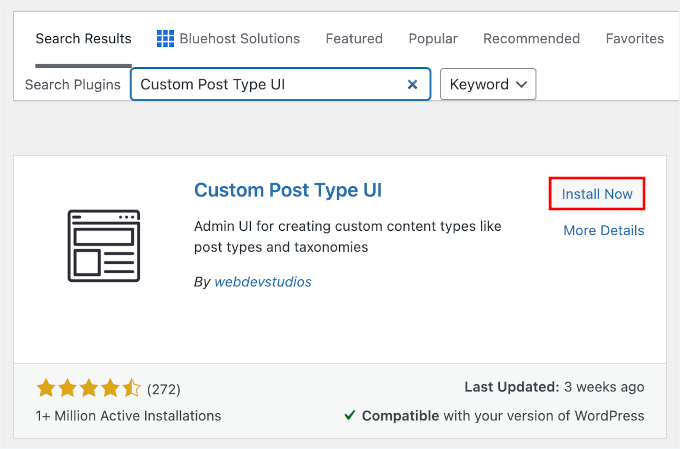 Installation des CPT UI-Plugins