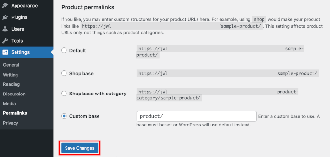 Permalinks speichern