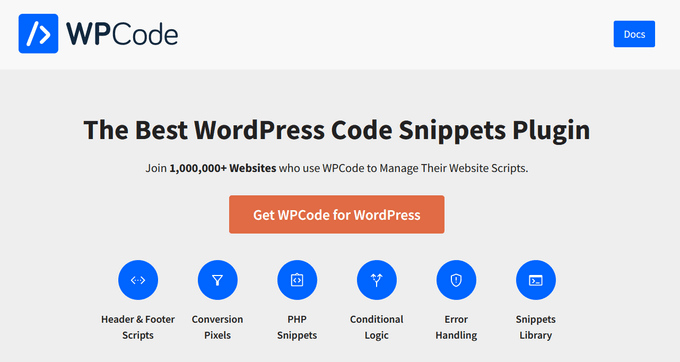 WPCode plugin WPCode plugin website