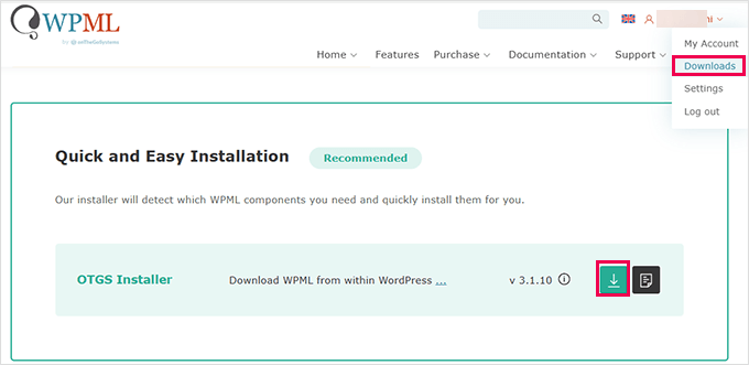 WPML OTGS installer WPML OTGS installer