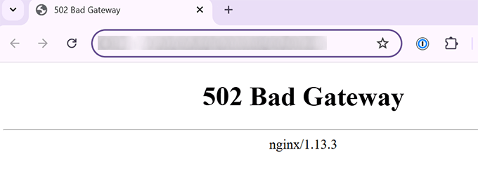 502 error in WordPress
