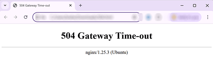 504 error in WordPress