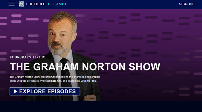 BBC America's homepage