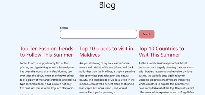 Blog page preview Blog page preview