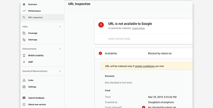 Google bot cannot access resources