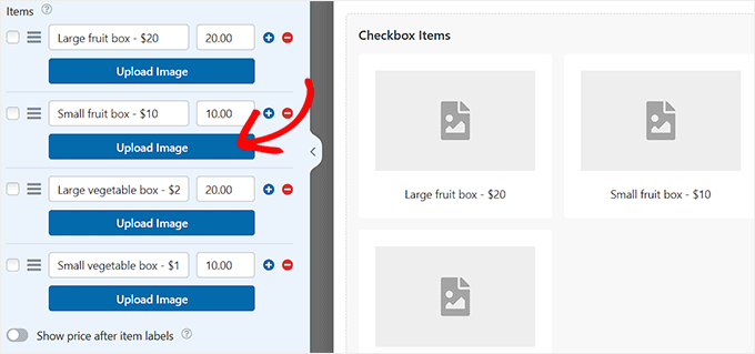 Click the Upload Image Button Click the Upload Image Button