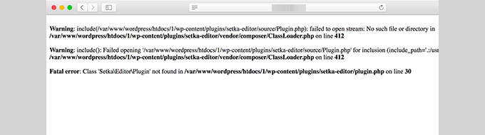 Failed to open stream