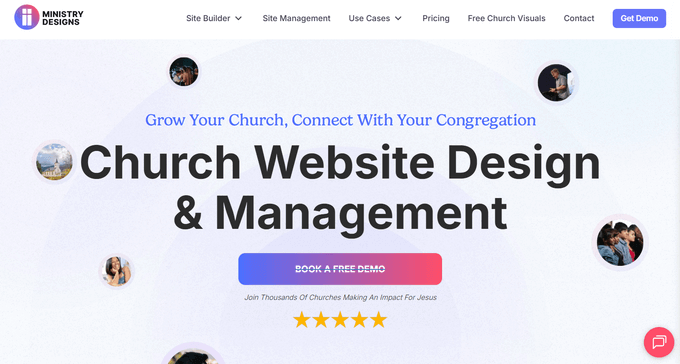 Kreator stron Ministry Designs dla kościołów