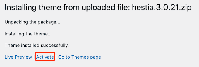 Installing a WordPress theme from a zip Installing a WordPress theme from a zip