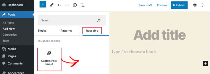 Reuse Block Reuse Block