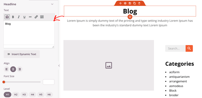 Click on a Block to Change Its Settings Click on a Block to Change Its Settings