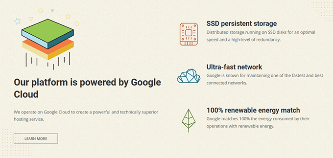SiteGround is powered by Google Cloud platform