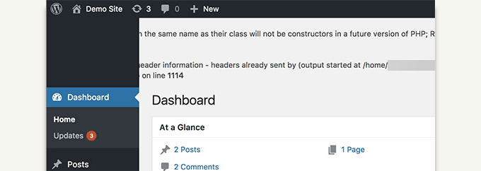 Turn off PHP errors in WordPress