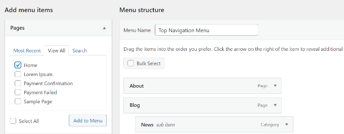 add homepage to WordPress navigation menu Add homepage to menu