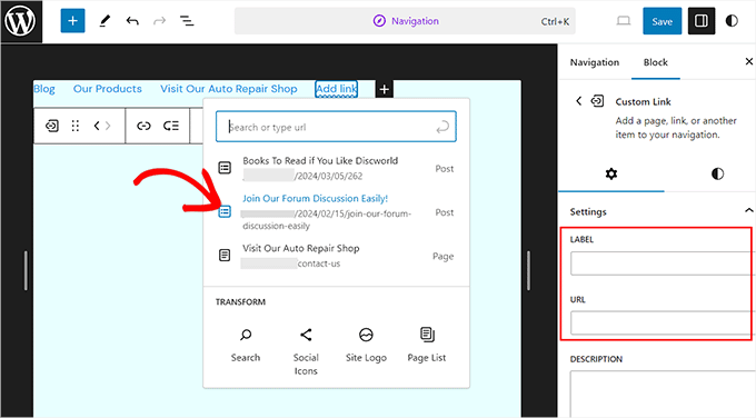 Add a navigation menu item in the full site editor Add a navigation menu item in the full site editor