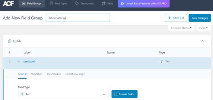 Add new field Add new field