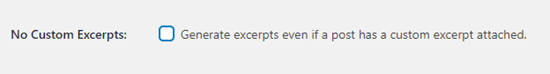 Use custom excerpts with the Advanced Excerpt plugin Use custom excerpts with the Advanced Excerpt plugin