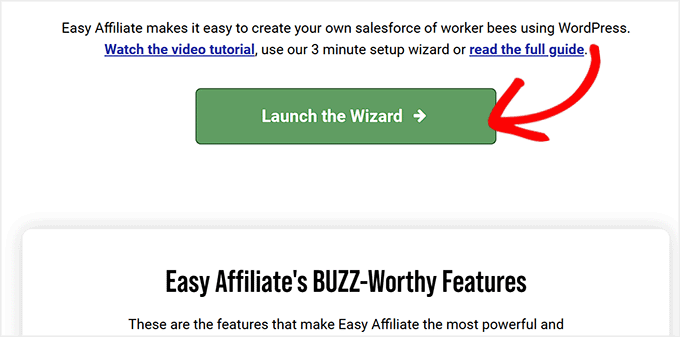 Click Launch the Wizard button Click Launch the Wizard button