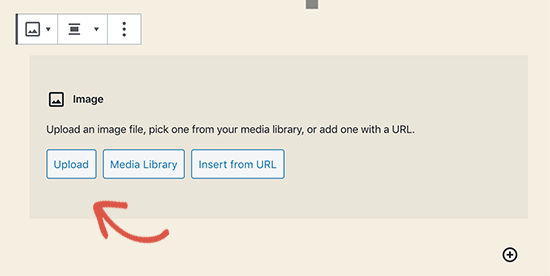 Select and upload image Select and upload image