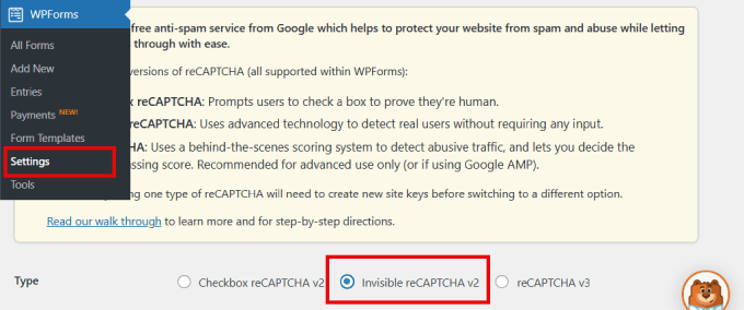 invisible recaptcha wpforms invisible recaptcha wpforms