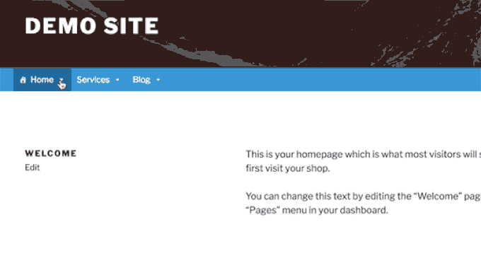 Mega menu preview Mega menu preview