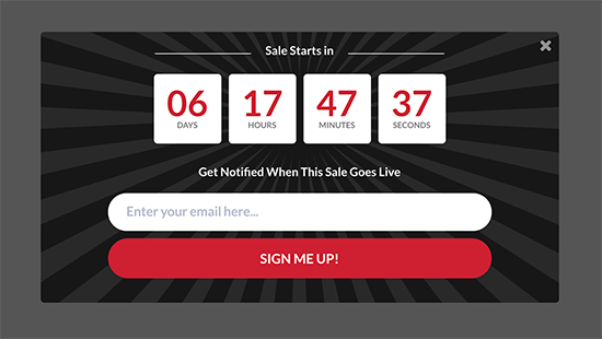 OptinMonster popup-förhandsgranskning OptinMonster popup-förhandsgranskning