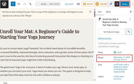 Programează revizuirile cu Postare duplicată de AIOSEO Programează revizuirile cu Postare duplicată de AIOSEO