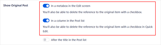 Afișați opțiunile Postare originală în Postare duplicată Afișați opțiunile Postare originală în Postare duplicată