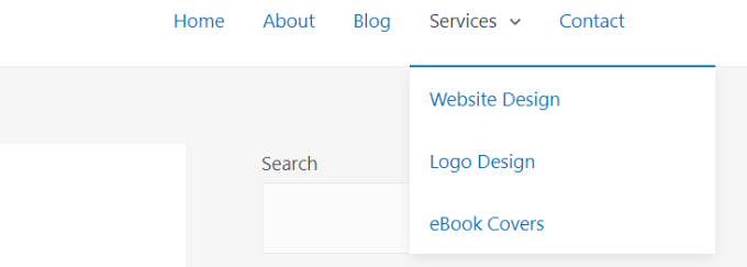 Submenu preview in WordPress Submenu preview in WordPress