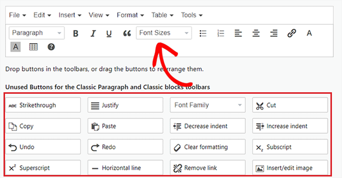 Ajouter le champ de taille de police