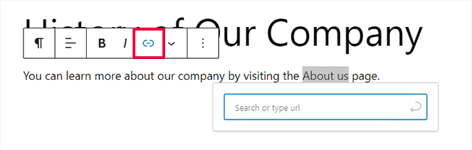 Agregar un enlace en publicaciones y páginas de WordPress