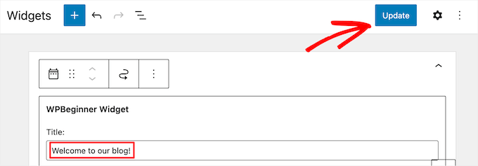 Add text to widget and save Add text to widget and save