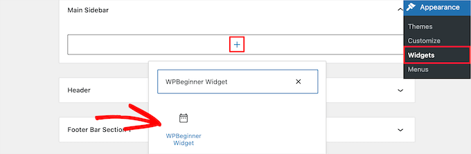 Add WPBeginner widget Add WPBeginner widget
