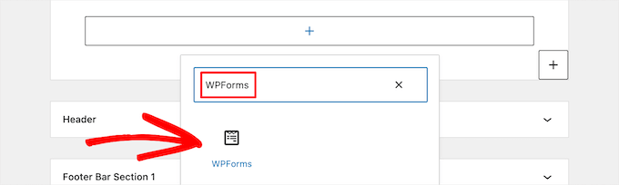 Add WPForms widget block Add WPForms widget block