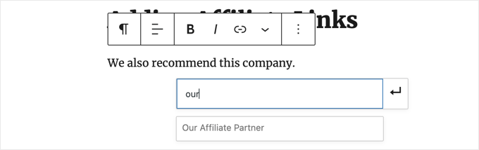 Encontrar tu enlace de afiliado por búsqueda