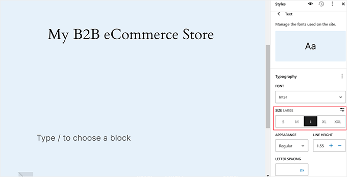 Modifier la taille du texte sur l'ensemble du site