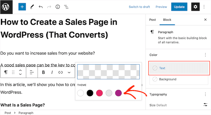 Choosing a color from your WordPress theme Choosing a color from your WordPress theme