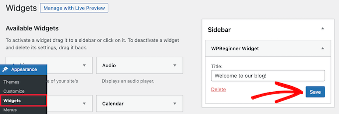 Add widget in WordPress classic editor Add widget in WordPress classic editor