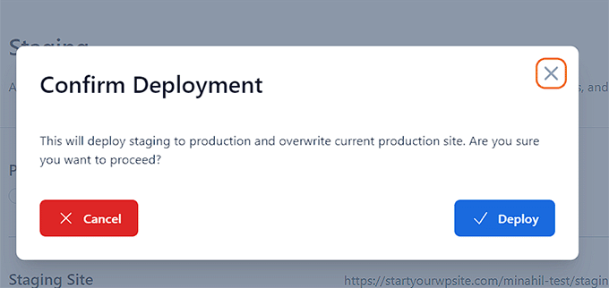 Click the Deploy button in the prompt Click the Deploy button in the prompt