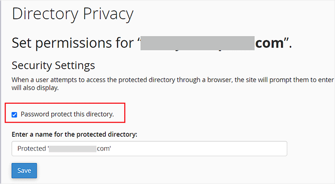 Configure directory privacy settings to password protect staging site Configure directory privacy settings to password protect staging site