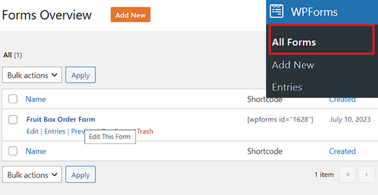 Modifica modulo scelta immagine