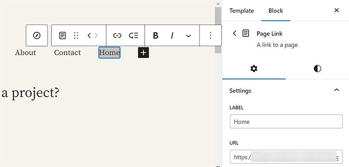 Editar enlace editor del sitio