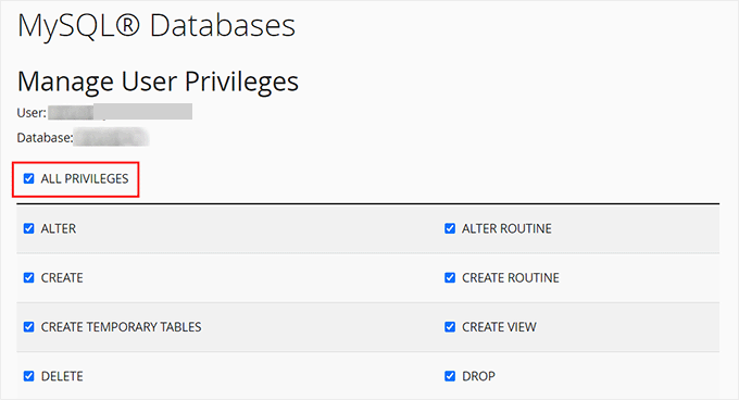 Manage user privileges Manage user privileges