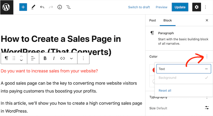 Restoring the theme's default text color Restoring the theme's default text color