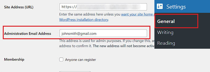 Check the admin email Check the admin email