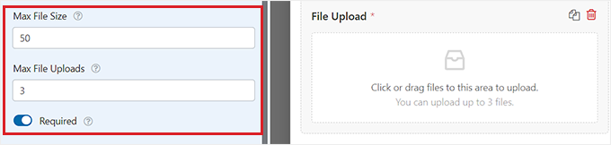 Choose file size and the number of files to be uploaded Choose file size and the number of files to be uploaded