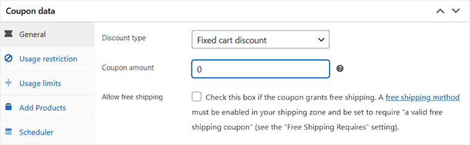 Choose fixed cart discount