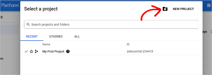 Create a new project Create a new project