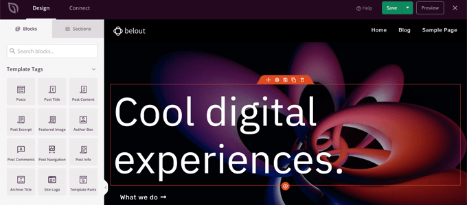 The SeedProd Visual Editor The SeedProd Visual Editor