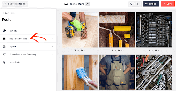 Modifier la résolution d'un flux Instagram intégré Modifier la résolution d'un flux Instagram intégré